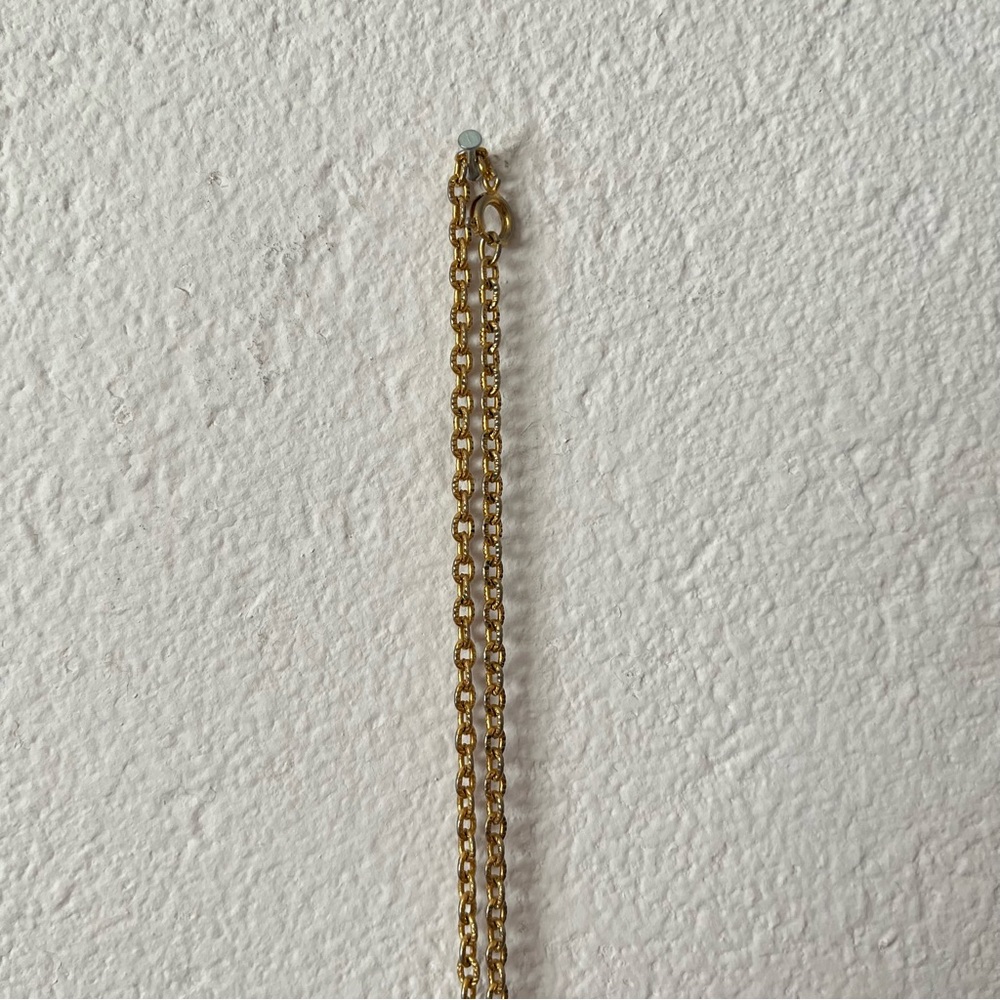 Vintage Guilloche Locket Necklace Gold Tone Red Enamel and Pearl Detail - Picture 12 of 15